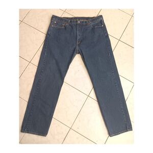 Levi's 505 Jeans Mens W40 L32 Dark Wash Straight Leg Button Fly Denim